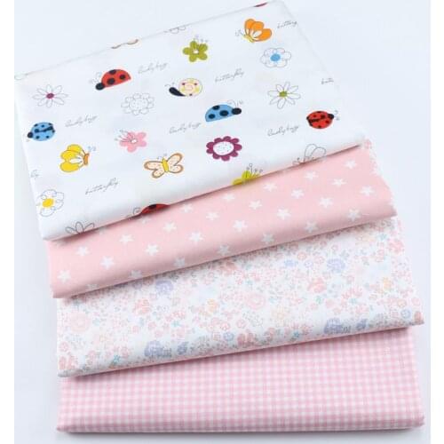 ZENGIA 50x160cm Butterfly Floral Star Cotton Twill Fabric For Childrens Wear Clothes Bedding Quilting Home Decoration Patchwork