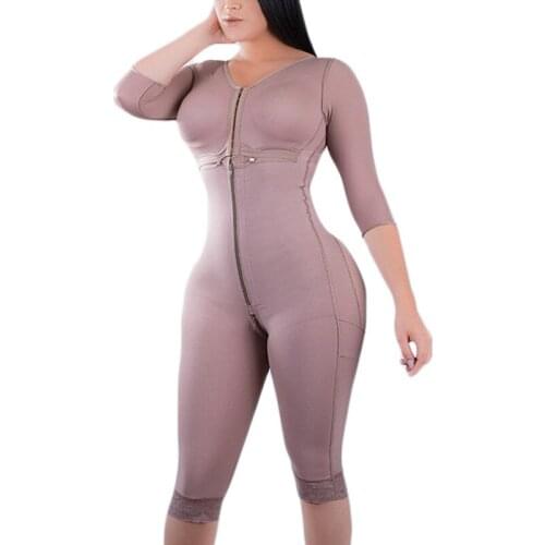 Faja Body Shapewear WomenS Underwear Bodyshaper For Women Long sleeve Tummy Control Breast Support Zipper