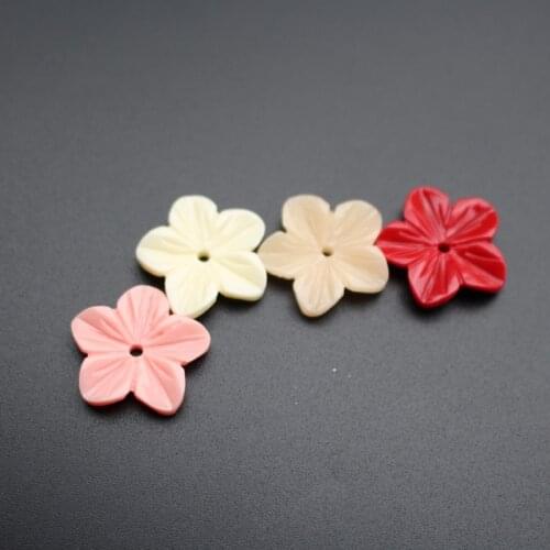 10pcs/Lot #8119 Carved 19mm Flowers Space parts Multi-Color Artificial Coral Findings for Jewelry making