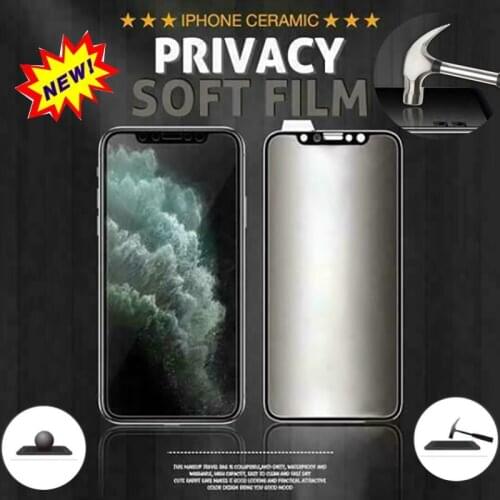 2Pcs Private Screen Protector For iPhone 12 mini 11 Pro Max XS XR X SE 7 8 Ceramic Privacy Soft Films