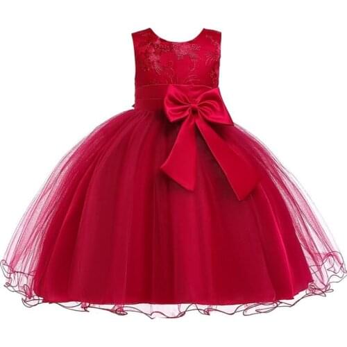 2020 Dresses For Girls Evening Party Dress Elegant Girls Princess Dress Flowers Girl Wedding Dress Summer Children Clothing3-10Y