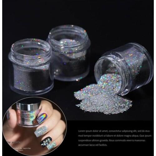 4 in 1 Glitter Dipping Powder Laser Nail Powder Manicure Carving Extension Without Lamp Cure Nail Dust Decors