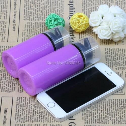 50ml 80ml Purple Plastic PP Airless Bottle Black Head Pump Vacuum Lotion Cosmetic Packaging 2pcs/lot In Stock