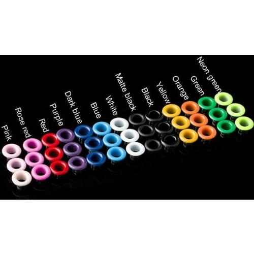 50PCS 4mm Color Eyelet, 14 Colors With Washer Leather Craft Repair Buttonhole Eye Ring, Used For Shoe Bag, Clothing, Belt, Hat
