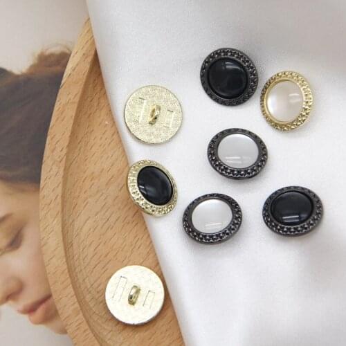 6pcs Light Beads Golden Metal Women Coat Buttons For Clothes Small Decorative Jacket Sweaters Shirt Sewing Accessories Wholesale