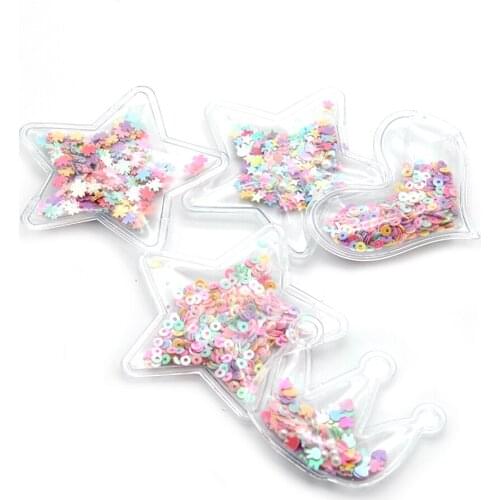 David accessories 5pcs/lot Star Crown Transparent Sequins Accessories DIY Bow Jewelry Craft Supplies Home Decoration,5Yc9419