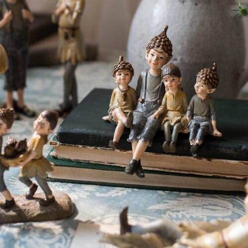 Forest Elf Dwarf Hand-painted Rresin Home Decoration Accessories Series Gift Cartoon Cute Dreamy Girl Country Ornaments