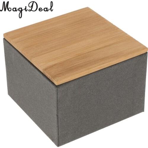 Bamboo Lid Tea Storage Box Tea Packing Box Handmade Natural Tea Coffee Caddy Jar Storage Holder Canister