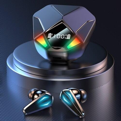 Bluetooth Earphone Gaming Mic Bass Audio Sound Headsets Sport Waterproof Wireless Headphone Noise Cancelling Low Latency Earbuds