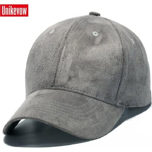 Brand UNIKEVOW The Faux Suede Baseball Cap Unisex Outdoor Snapback Hat Winter solid Caps Hip Hop hats for men & women