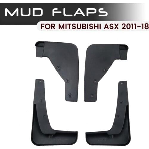 For Mitsubishi ASX 2011-2018 Car Front Rear Car Mudguards Fender Flares Mud Guard Flap Anti Splash Mudflaps Soft Good Tenacity