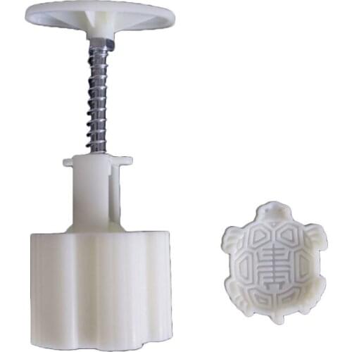 50g Moon Cake Mold Turtle Stamp Barrel Mooncake Hand Pressure Pastry Mould DIY P31E
