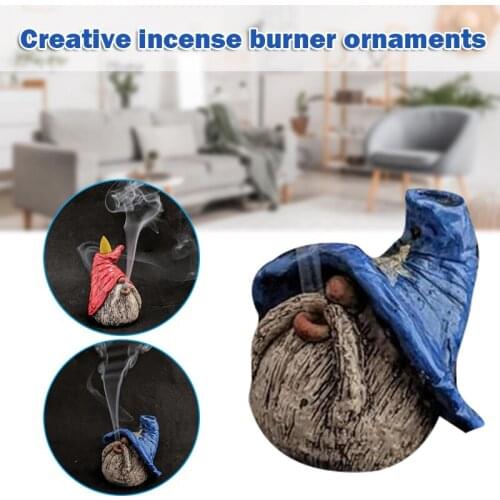 Dwarfs Burner Incense Burner Resin Cartoon Doll Handmade Craft Sculpted Statue Desktop Home Decor Home Decoration Accessories