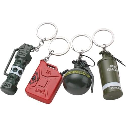 PLAYERUNKNOWNS BATTLEGROUNDS Smoke Bomb Debris Shrapnel Weapon Toys Keychains Cosplay Metal Model PUBG