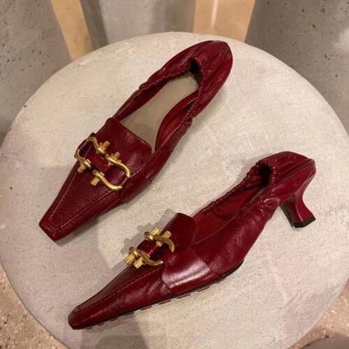 LAKESHI Leather Pumps