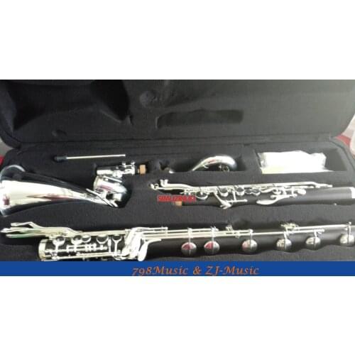 Low C ) Bass Clarinet Bb Key Grenadilla,Ebony,Black wood Body,Keys silver plated