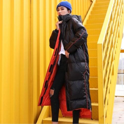 Plus size hooded thicker warm cotton coat female college style hit color winter fluffy warm cotton coats for cold weather wq2264