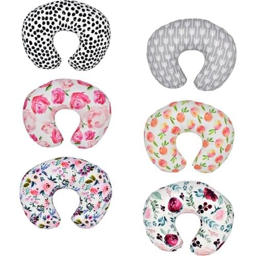 Soft Comfy U Shape Pillow Cover Newborn Breast Pillow Slipcover Zipper