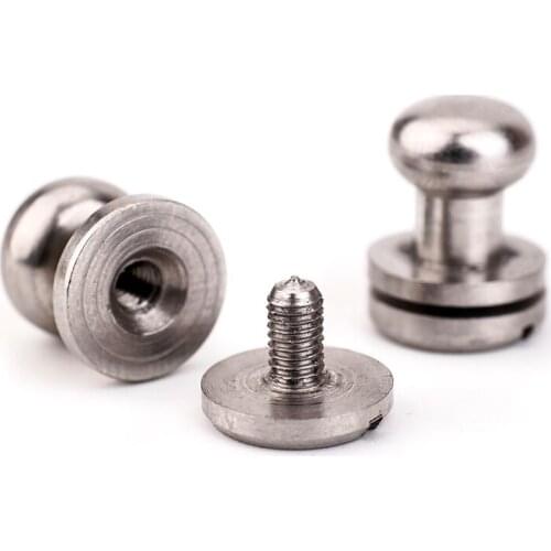 Stainless Steel Belt Rivet Wallet Bag Screw Pacifier Nail Head Monk DIY Handmade Leather Craft Key Case Hardware Part