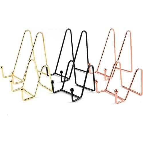 Rose Gold Picture Frame Stand Book Shelf Storage Rack Book Display Stand Decorative Plate Stand Holder Art Display Stand