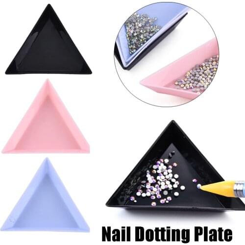 10Pcs/Set 3 Colors Durable Nail Tray Nail Art Rhinestone Bead Crystal Sorting Storage Holder Manicure Tools