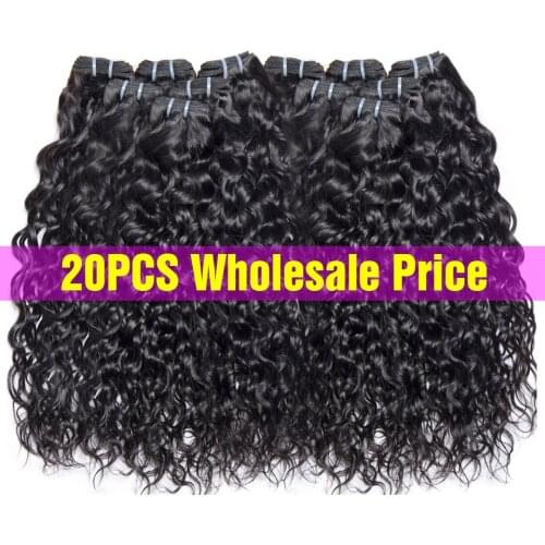 Wholesale hair water wave bundles bulk human hair bundles deals non-remy hair extensions Peruvian Brazilian hair weave bundles