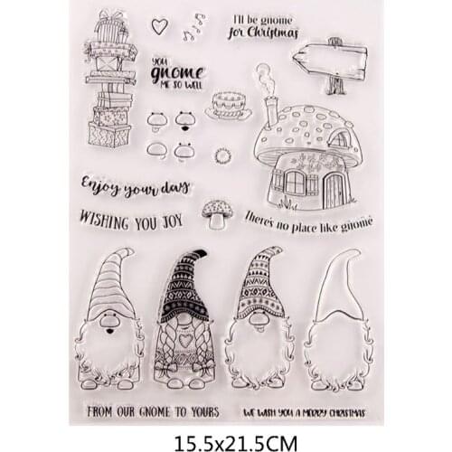 Santa Gnome Silicone Clear Seal Stamp DIY Scrapbooking Embossing Photo Album Art M17D