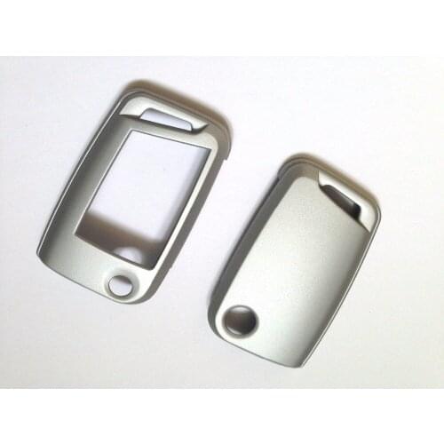 SILVER Hard Plastic 5G0 Keyless Remote Key Fob Flip Key Protection Case Cover 3 Button For VW MK7