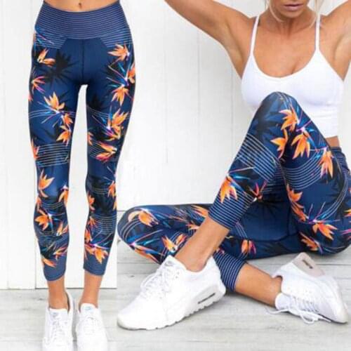 Printed Yoga Pants Legging Sport Jogging Femme Women Fitness Running Tights Workout Trousers Skinny Women Yoga Leggings Bottom
