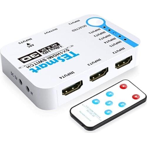 TESmart HDMII-I switch 4 k smart 5 ports HDMI-I x1 switcher 4 k, all HD1080P, 3 d