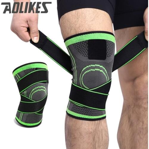 Men Women Sports Knee Support Elastic Wrap Brace Knee Pads Running Fitness Compression Sleeves Joint Pain Arthritis Relief