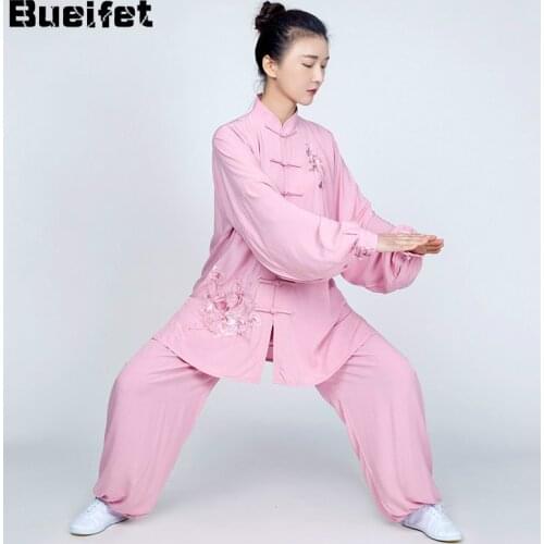 Tai Chi Uniform Traditional Chinese Folk Martial Arts Wushu Kung Fu Clothing Morning Exercise Suit Stage Performance Costume