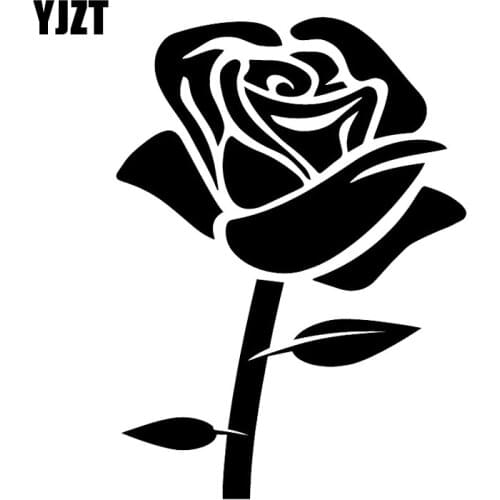 YJZT 12.4X17CM Rose Romantic Art Vinyl Window Decal Car Styling Decoraiton Stickers C25-1208