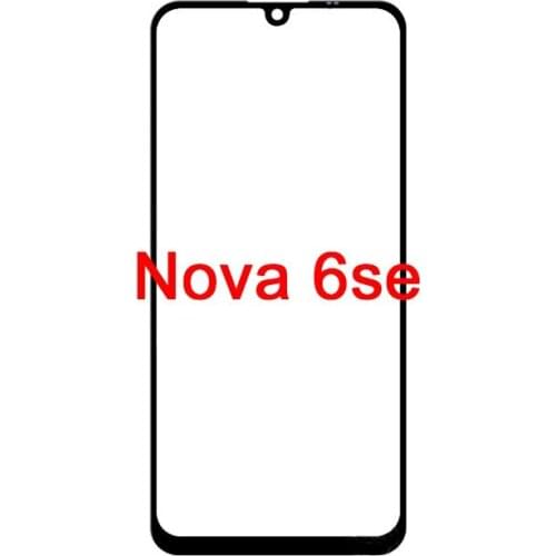 1Pcs Outer Screen For Huawei Nova 6SE 2Plus 3i 5 Pro 5i Front Touch Panel LCD Display Glass Cover Lens Phone Repair Replace Part