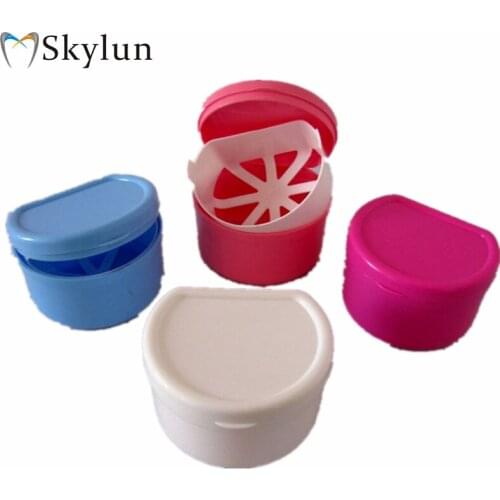 10PCS Dental dentures Tray boxes with net dentures denture cleaning tablets professional dentures can be put down SL808