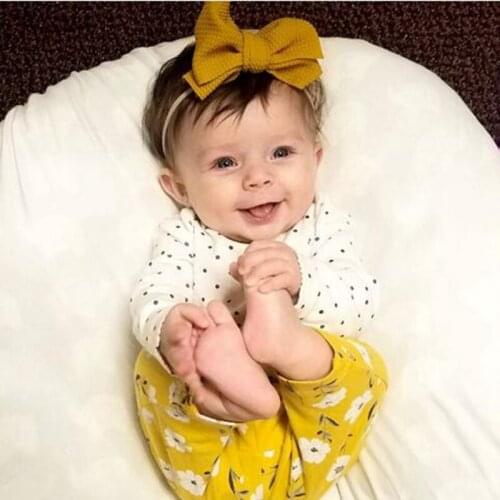 10Pcs/Lot Texture Nylon Headbands 2021 New 5.5'' Hair Bows Hairband For Girls Soft Solid Elastic Kids DIY Hair Accessories Mujer