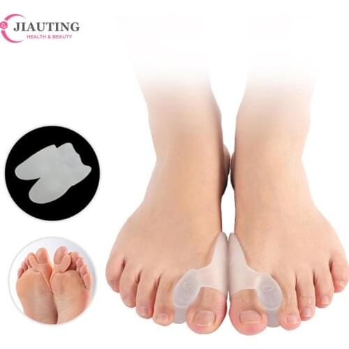 2pcs Silicone Gel Bunion Big Toe Separator Spreader Eases Foot Pain Adjuster Correction Hallux Valgus Bunion Corrector Pedicure