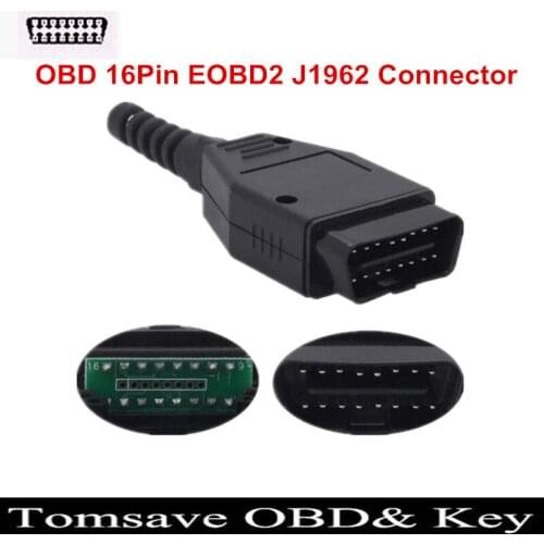 3pcs/lot OBD 16Pin EOBD2 OBDii OBDII OBD2 J1962 Connector Male Plug Adapter