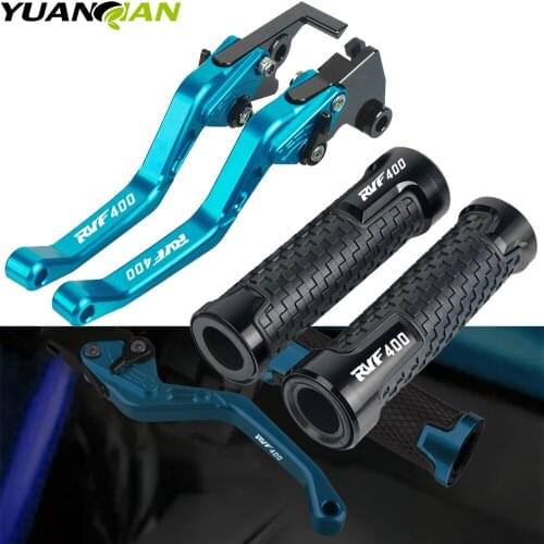 Motorcycle Accessories CNC Brake Clutch Levers Handlebar Hand Grips ends For Honda RVF400 RVF 400 NC35 NC 35 1993 1994 1995 1996