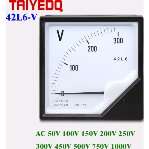 AC 42L6 Analog Voltmeter Analog Panel volt Meter voltage Tester charger doctor Voltimetro Diagnostic-tool 100V 200V 450V 500V