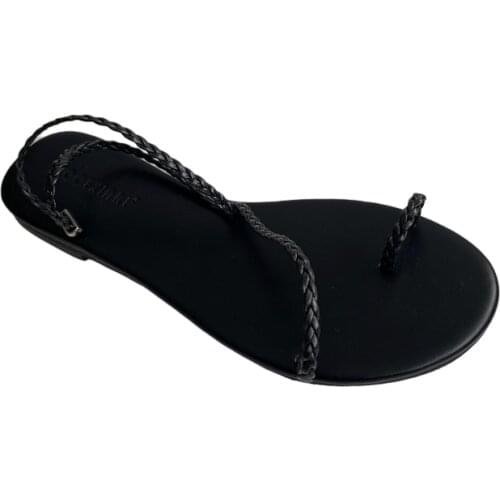 Sandals fairy style summer 2021 new versatile anti slip soft soles fashion fashionable Roman flat shoes