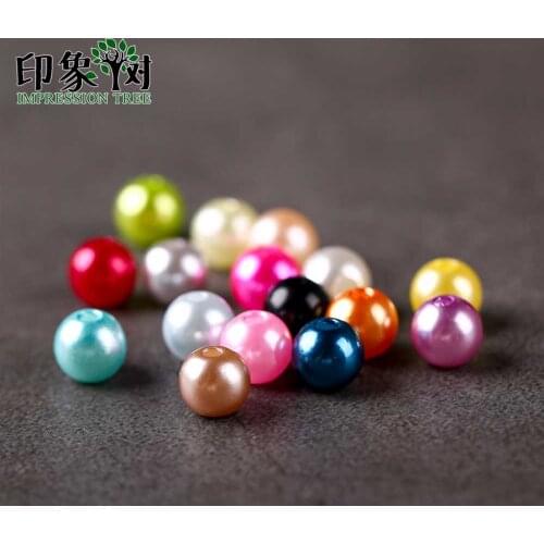 Mixed Color Round ABS Plastic Pearl Beads 3/4/6/8/10mm Ornament For Bracelet Handmade DIY Jewelry Components Making Accessories
