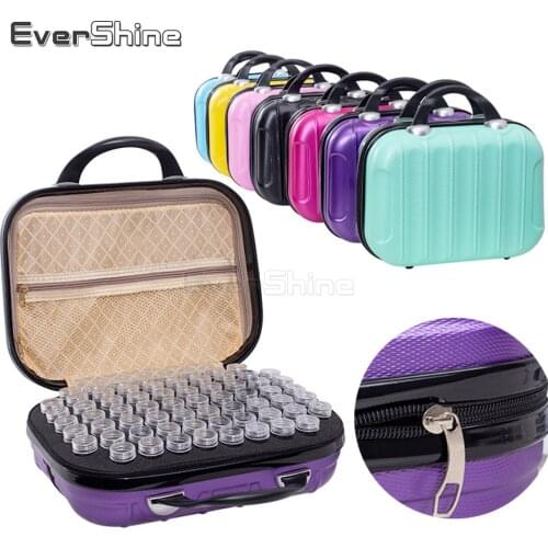 EverShine Diamond Painting Tool Diamond Embroidery Accessories 60 Lattices Demountable Rhinestones Box Storage Carry Case