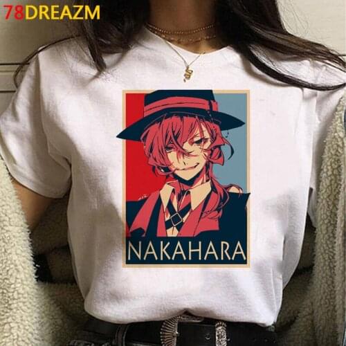 Bungou Stray Dogs t-shirt tshirt men ulzzang graphic tees japanese couple tumblr t-shirt vintage