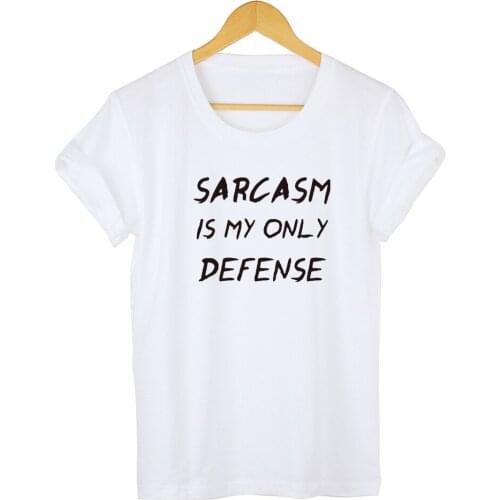 Sarcasm Printed Letter Cotton Short Sleeved T-shirt Shirt Cross-Border Wish AliExpress Yama Women Men Unisex Oversized T Shirt