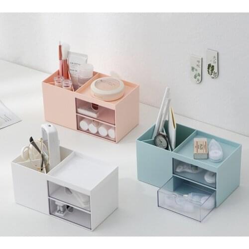 Makeup Storage Box Jewelry Drawer Organizer Nail Polish Make Up Desktop Organizer Container Home Office Sundries Storage Box