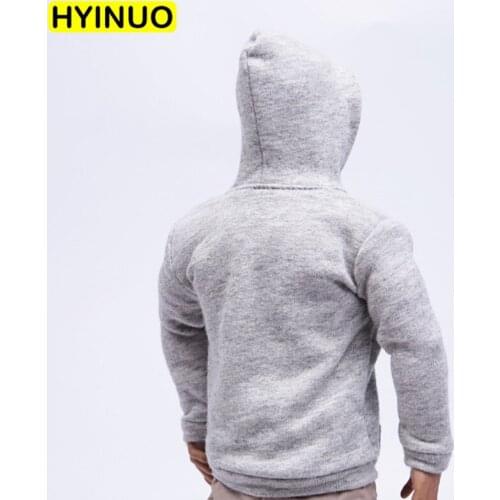 2 Colors 1/6 Scale Mens Hooded Sweater Male Jacket Coat Sweatshirt Clothes Clothing Set For 12" Action Figure Male Body
