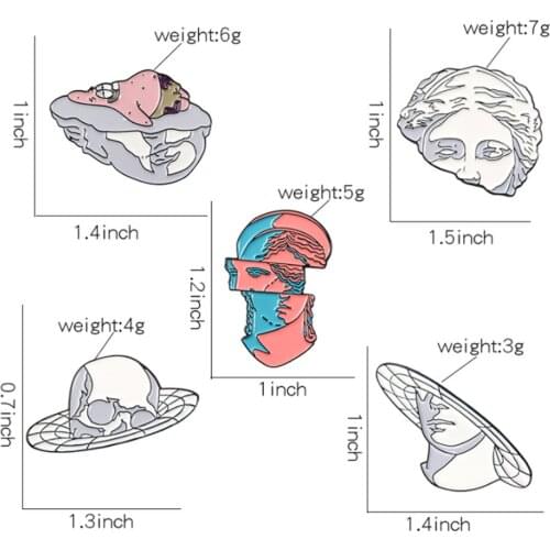 New 20Pcs High Grade And Interesting Cut Apart Sculpture Alloy Brooch Lapel Pin Action Figure Toy