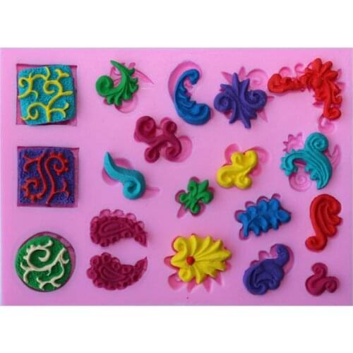 New Cake Tools Beautiful Flower And Leaf Shape Silicone 3D Fondant Cake Lace Mold For Cake Decorating E461