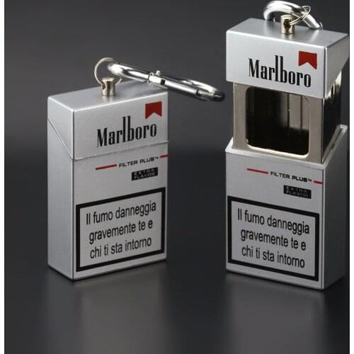 Portable ashtray with lid keychain pocket mobile ashtray car automatic ashtray mini cigarette metal bottle storage bag